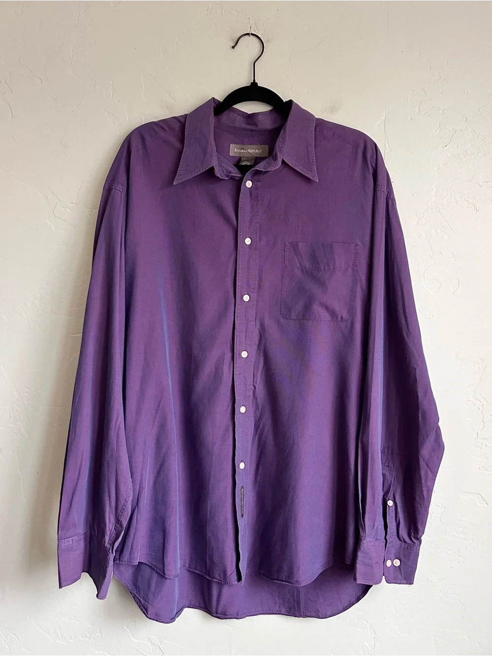 Banana Republic Vintage Men’s Purple Long-Sleeve Button-Up Shirt Large EUC